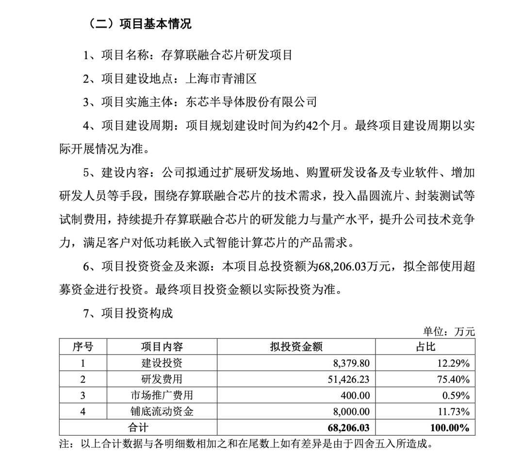 拟投近7亿元！东芯股份：布局存算联融合芯片！